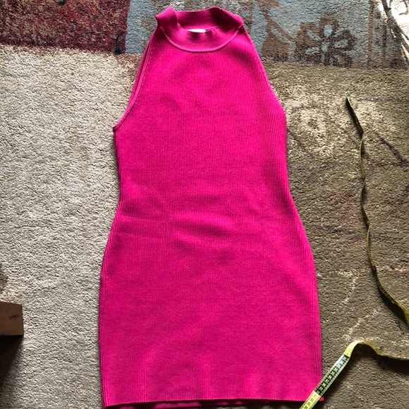 Babaton bodycon Fusia Sculpt Knit Dress large pink - Picture 6 of 11